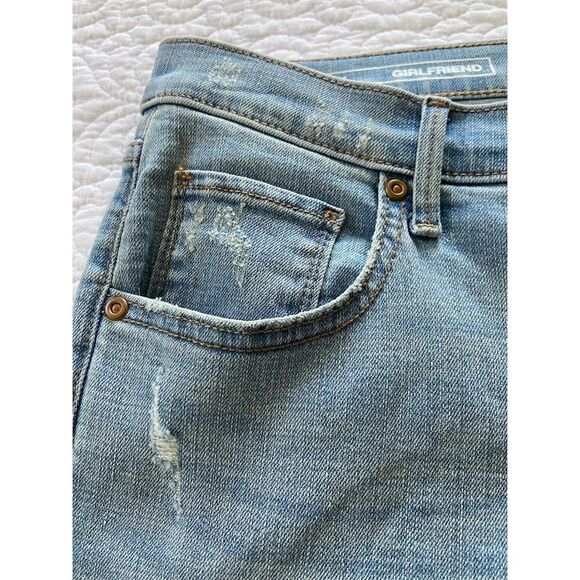 Sonoma Girlfriend Jeans Blue Light Wash Relaxed Fit Size 4 - Picture 5 of 11